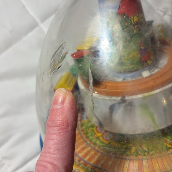 Vintage Large Toy Train Spinning Tin Peg-Top Karl Rohrseitz Zirndorf Germany - Picture 4 of 9